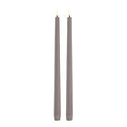 Uyuni Lighting Taper Candles slim LED-kronljus 2,3x32 cm 2-pack sandsten