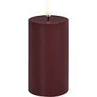 Uyuni Lighting LED Pillar Candle, Wine red. Smooth, 5,8x10,1 cm