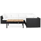Comfort Garden Loungegrupp Bahamas 5-sits Bord Svart/Teak 617161