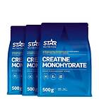 Star Nutrition 3 x Kreatin Monohydrat 500g