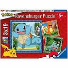 Ravensburger : Pokemon Charmander, Bullbasaur and Squirtle (3 x 49)