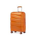 Kono Bagageset i lätt polypropen, resväska i hårt skal med TSA-lås och spinner-hjul, Orange, 28"