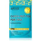 Delhicious COCO-NUT-TEA FOR YOU COCONUT BLACK TEA Fuktgivande kroppsskrubb För torr och känslig hud 100g