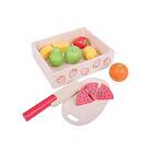 Bigjigs Wooden Box with Cutting Fruit