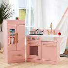 Teamson Rosa träleksak kök av barn leksak spis lek kök set TD-12302P