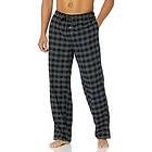 Amazon Essentials Men's Pyjamasbyxa i flanell (finns i Big & Tall), Svart Grå Buffalorutigt, M