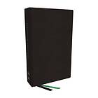 NKJV, Evangelical Study Bible, Bonded Leather, Black, Red Letter, Thumb Indexed,