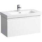Laufen PRO N SERVANTSKAP 77 CM 1 SKUFF & PLASSEBESPARENDE VANNLÅS HVIT MATT