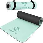 Overmont TPE yogamatta 1/3 tum extra tjock träningsmatta 183x60cm