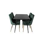 Venture Home Silar Matgrupp Förlängningsbar 120 cm Rektangulär med 4 Velvet Delu