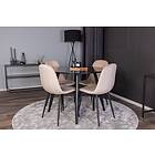 Venture Home Plaza Matgrupp 100 cm Rund med 4 Polar stolar Beige Matgrupper Beige,Svart