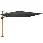 Challenger T¹ premium hängparasoll teaklook/Faded black 400x300 cm