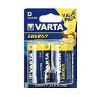 Varta 2-st Alkaliskt Batteri R20 (Type D) Energy