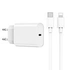 Wiwu Wi-U001 Snabbladdare 20W USB-C med Lightning Kabel