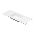 Linn Bad Corian Topplate med Eir Servant B(60-160)xH1,2xd46cm Hvit Matt 120cm