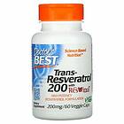 Doctor's Best Trans-Resveratrol med ResVinol-25 200 mg 60 kapslar