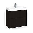 Macro Design Crown Slim Line Servantskap 2 Skuff- med Light 70 Servant Svart eik 60cm