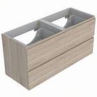 VikingBad MIE Fingergrep 120dbl Servantskap 4 Skuffer Mål: B120xh57xd46 cm Lys e