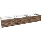 VikingBad Servantskap Stav MIE Demi Mål: B180x46x29 cm (3x60) Valnøtt 180cm