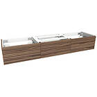 VikingBad Servantskap Stav MIE Demi Mål: B180xh46xd29 cm (3x60) Valnøtt 180cm Do