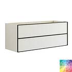Dansani Inzo Alu-ramme Svart Servantskap 2 Skuff H48cm NCS Farge 120cm Dobbel