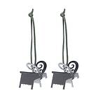 Ernst julhänge bock 2-pack Silver 5 cm