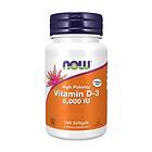 Now Foods D3-vitamin, 5000 IE 240 mjuka kapslar