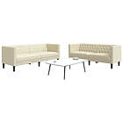 vidaXL Soffgrupp chesterfield 2 delar