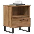 vidaXL Sängbord artisan ek 40x35x50 cm konstruerat trä