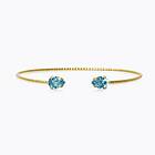 Caroline Svedbom Evita Superpetite Armband/ Aquamarine (Guld)