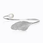 Caroline Svedbom Golden Leaf Armband/ Pearl (Rhodium)