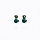 Caroline Svedbom Leah Örhängen Green Combo (Rhodium)