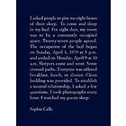 Sophie Calle: The Sleepers