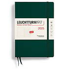 Kalender A5 2025 Weekly Planner/Notebook Dotted Hard Forest Green Leuchtturm1917