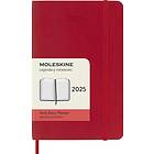 Moleskine 2025 Kalender, S, Dag, Poc., Röd