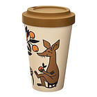 Nordicbuddies Mumin take away mugg 45 cl Sniff äta apelsiner beige