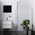 Bathlife Allsidig Dusjhjørne 80x80 cm, Sølv profil/Frostet glass 40790691