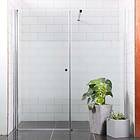 Bathlife Allsidig Dusjnisje 70x100 cm, Sølv profil/Frostet glass 40790715