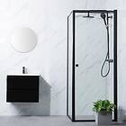Bathlife Profil Dusjhjørne 90x90 cm, Sort Matt/Klart Glass 401053532
