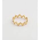 Syster P Strict Plain Zigzag Ring Guld 18 mm