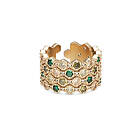 Ylva Li Halo Emerald Ring Guld 3032