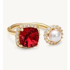 Lily and Rose Colette Ring Guld Scarlett Red (30425)