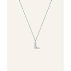 Mockberg Petite Stone Bokstav Halsband Silver I