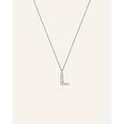 Mockberg Petite Stone Bokstav Halsband Silver P