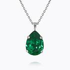 Caroline Svedbom Mini Drop Halsband Majestic Green (Rhodium)