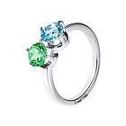 Efva Attling The Sea & I Ring Silver Green Sapphire/Topaz 16,50