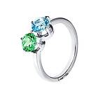 Efva Attling The Sea & I Ring Silver Green Sapphire/Topaz 16,00