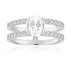 Sif Jakobs Ellisse Carezza Piccolo med vita zirkoner Ring 56