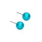 Blomdahl Natural Titanium Pearl 6 mm, Blue zircon
