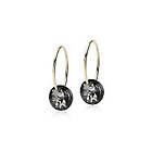 Blomdahl GT Ear Ring 14 mm, Round 8 Black diamond